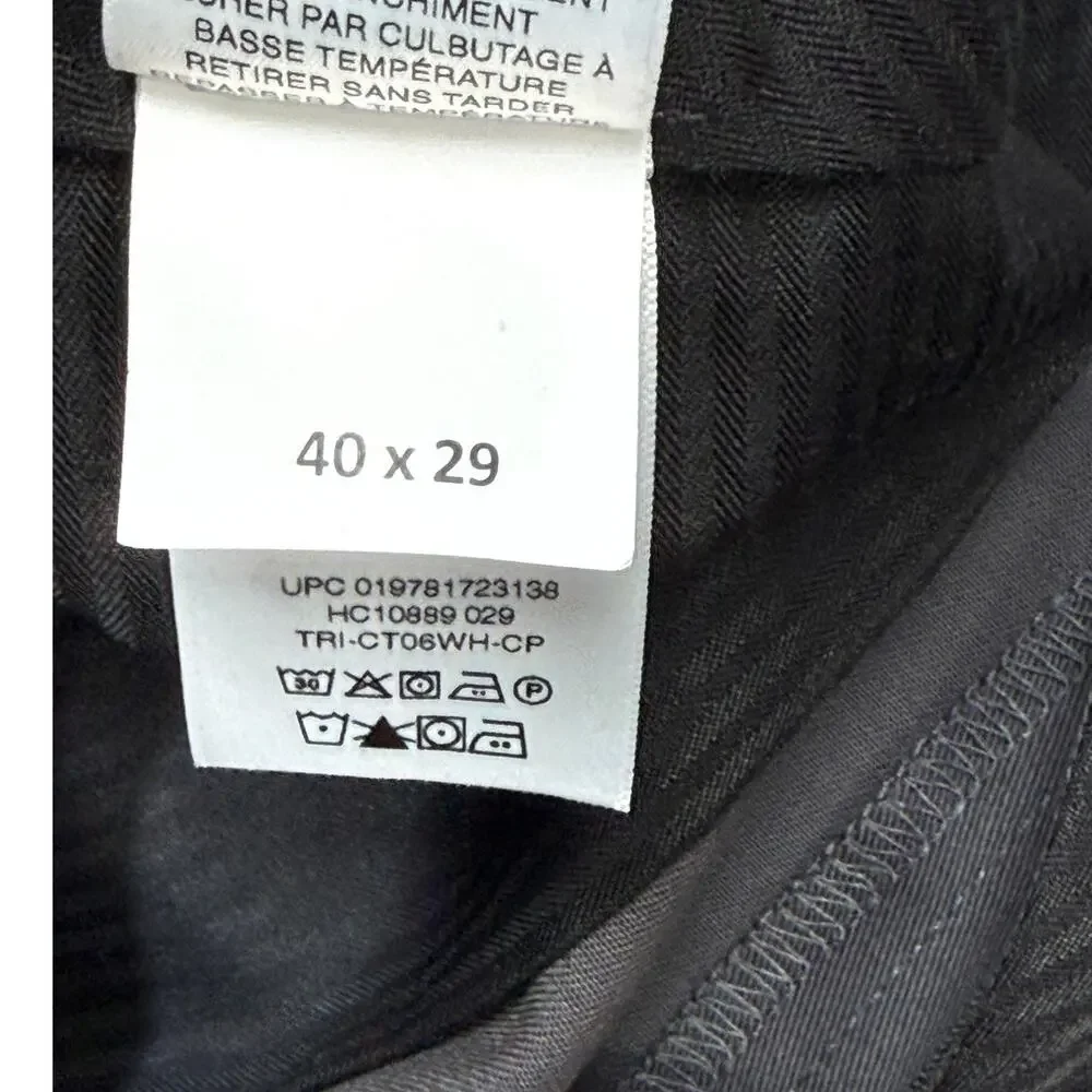 Haggar Men’s No Iron Straight-Fit Flat-Front Pants Dark GREY 40x29 $70